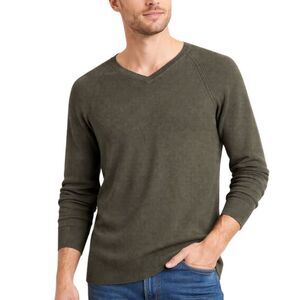 NWT Gap Men’s Olive Green Waffle Knit Thermal Base Layer V-Neck Long Sleeve M
